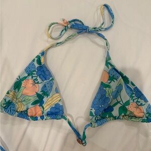Floral Triangle Bikini Top